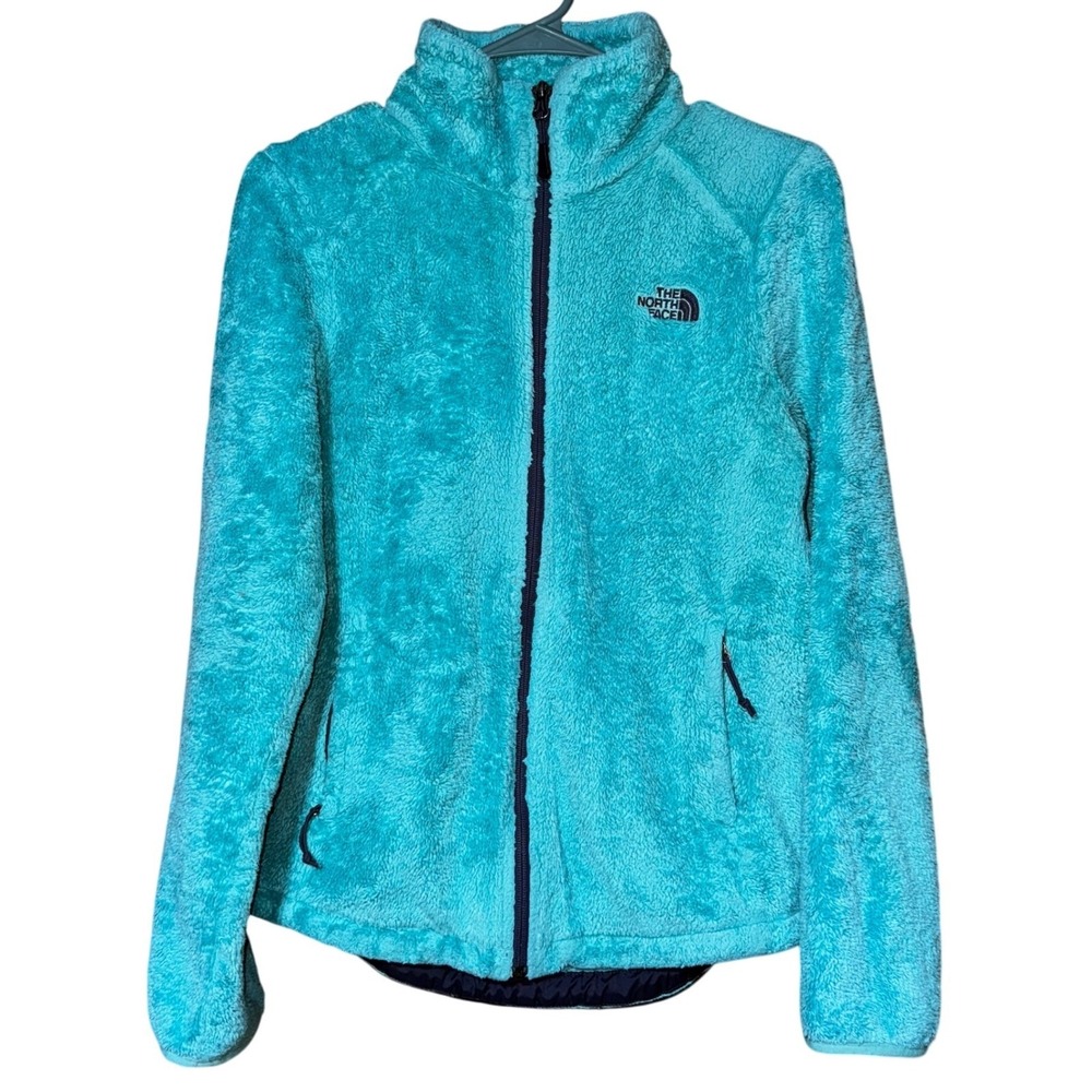 The‎ North Face Women's Turquoise Fuzzy Full-Zip Jacket – Size Small